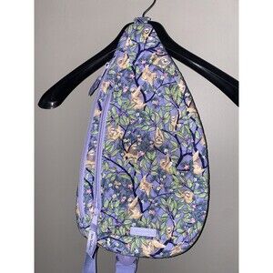 NWOT Vera Bradley Over Shoulder Purple Hanging Around Sloths In Trees Purse